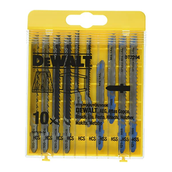 Lame de scie sauteuse pour bois et métal en T Dewalt DT2294-QZ en coffret de 10 lames