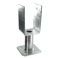 Pied de poteau fixe PPUP largeur 70 mm épaisseur 4 mm