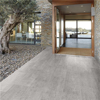 Carrelage sol extérieur effet pierre KALÉIDO GRIP - Cenere - 60 CM x 30 CM - Ép.9 MM