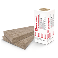 Panneau en laine de roche pour murs et combles aménagés - Rockplus Premium nu -R 3,15 m².K/W - 1,35 M x 0,60 M - ép. 101 MM