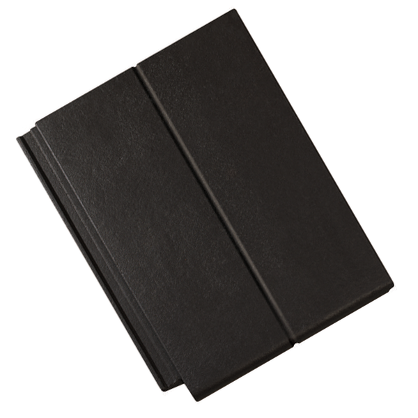 Tuile béton grand moule à aspect plat - Nobilee - Noir - 42 x 33 cm