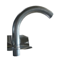 Crosse TV passe câble en Alu pour toiture terrasse - Knipping - diam. 60 mm avec platine 300 x 300 mm