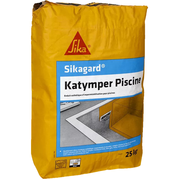 Enduit d'étanchéité pour piscine et bassin - Sikagard Katymper Piscine - Gris souris - Sac de 25 kg