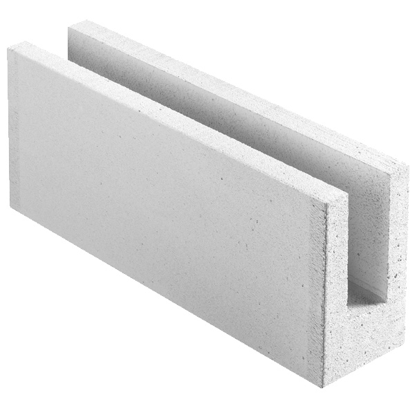 Bloc chaînage horizontal en béton cellulaire - Compact 15 Ytong - 625,0 MM x 250,00 MM - ép. 150,00 MM