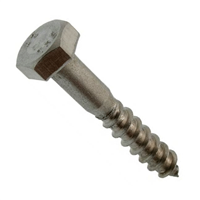 Vis à bois tête hexagonale tirefond inox A4 DIN 571 M8x50 - boîte de 100