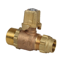 ROBINET PEC BRONZE COTE SPHERIQ_DN30_GROS BOSSAGE_PE40_FIL40X49_FERM. GAUCHE