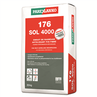 Enduit de ragréage 176 SOL 4000 fibré autolissant Classe P4S - 3 à 30 mm - Sac de 25 KG