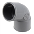 Coude PVC à coller Femelle - Femelle 67° Diamètre 32 mm coloris gris