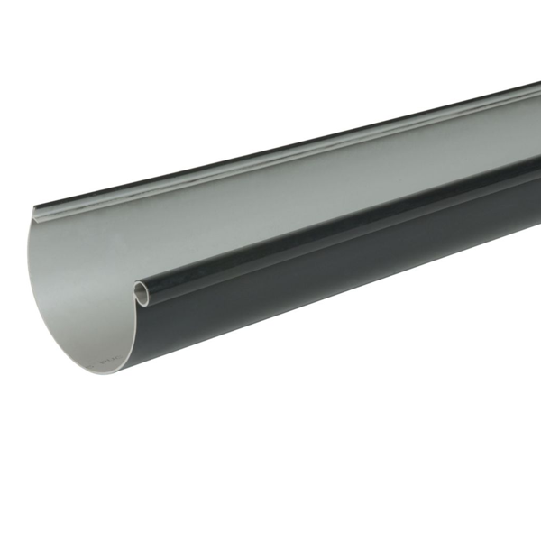 Gouttière demi-ronde Nicoll LG25 en Techtan Anthracite - développé de 250 mm - longueur 4 M