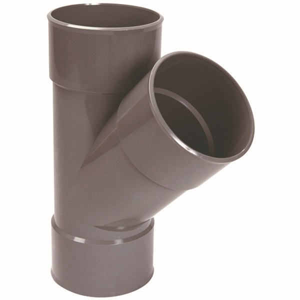 Culotte PVC FF à coller - Angle 45° - ⌀ 100 mm - Évacuation des eaux