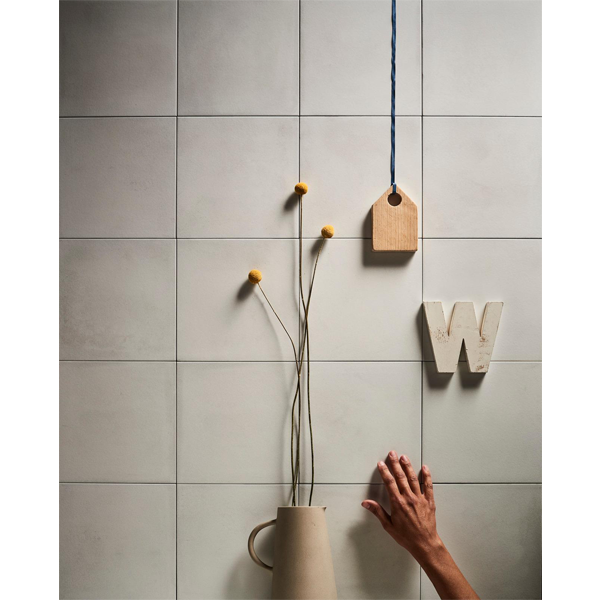 Carrelage intérieur sol et mur effet carreaux de ciment CONTRASTI - Bianco - 20 CMx20 CM ép.10 MM