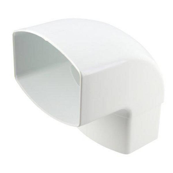 Coude à 87°30 Nicoll CM8GT pour tube de descente de gouttière ovoïde de 105 x 76 mm - Techtan Blanc