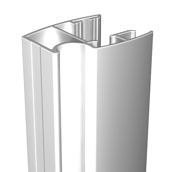 Poignée pour porte de placard coulissante Mantion Picostar 18 - alu laqué blanc - longueur 280 cm  - lot de 2