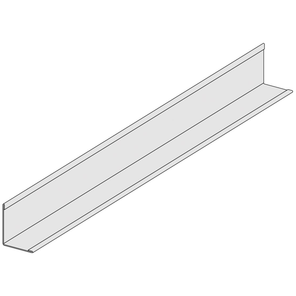 Cornière de rive acier galvanisé prélaqué blanc pour faux plafond - 24 x 19 mm - longueur 3 m