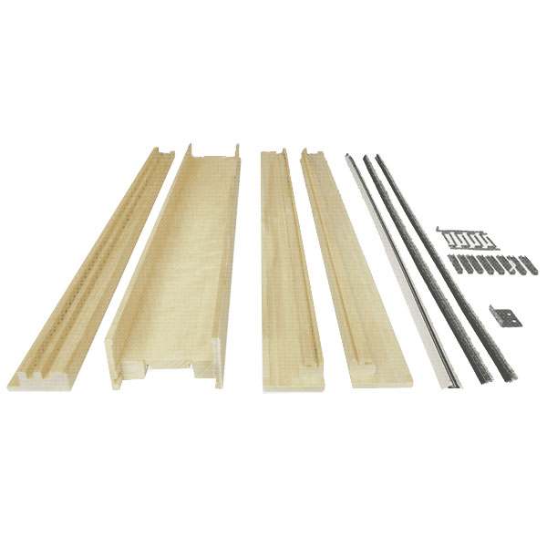 Kit habillage porte intérieure Speedy bois brut prêt à peindre pour châssis à galandage Unique 95/100 de largeur 63 à 103 cm