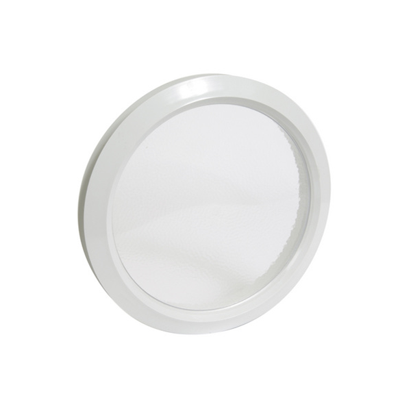 Hublot rond décor blanc vitrage incolore diamètre 307mm NICOLL 303MI