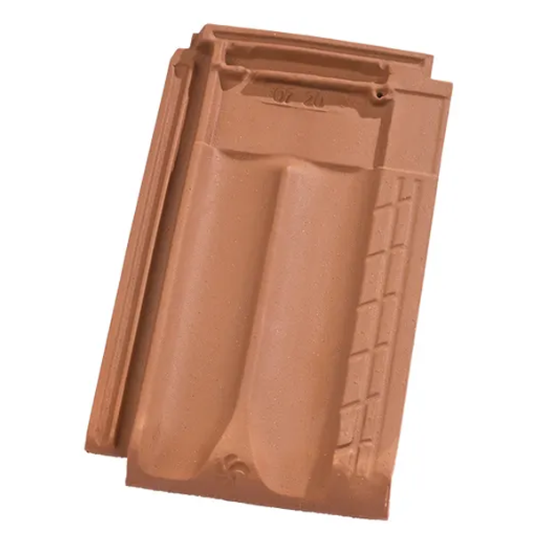 Tuile en terre cuite à emboîtement grand moule faiblement galbée - Marseille Poudenx - Rouge