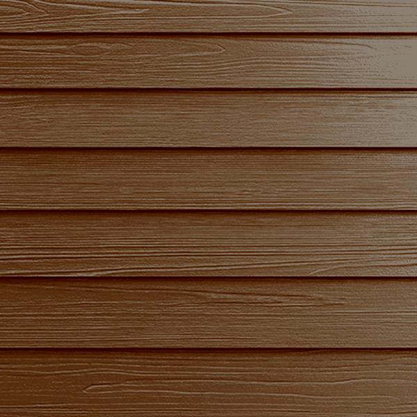 Bardage composite imitation bois - Hardie Plank - 180 MM x 8,00 MM - Long. 3,60 M - Marron Noisette