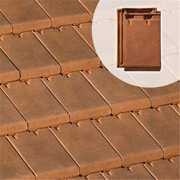 Tuile petit moule aspect plat en terre cuite - Regence - Brun vieilli