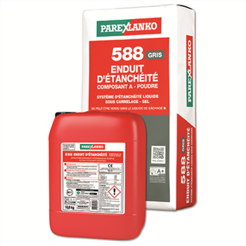Enduit d'étanchéité liquide sous carrelage - 588 Parexlanko - Kit de 28,8 kg