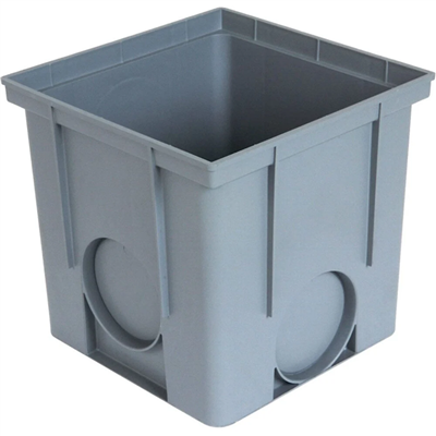 Regard de branchement pour eaux pluviales gris - Nicoll - emboîtures Ø 100 - 25 x 25 cm - hauteur 25 cm