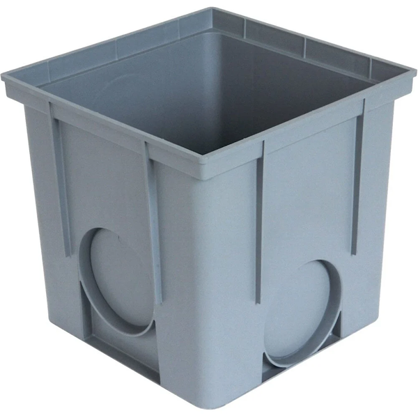 Regard de branchement pour eaux pluviales gris - Nicoll - emboîtures Ø 100 - 25 x 25 cm - hauteur 25 cm