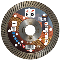 Disque diamant expert pour matériaux durs Ø 125 mm - Elos - Jante crénelée 2,2 x 12 mm - Alésage 22,23 mm