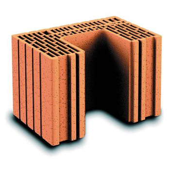 Brique poteau Monomur rectifiée isolante Porotherm R37 - RC 70 - 250,0 MM x 375 MM x 249,0 MM