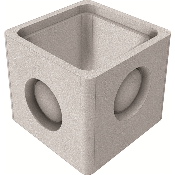 Boîte pluviale RP 20 int.21x21 H:20,5 à emboîtement sans couvercle