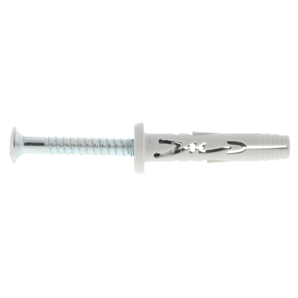 Cheville à frapper béton en nylon avec vis zingué tête plate - Spit Hit-M P - 5,0 mm x 27,0 mm - Seau de 1000
