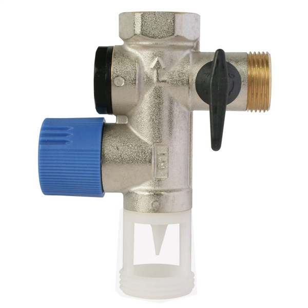 Groupe de Sécurité NF 3/4" à garde d'air coudé - Siège laiton pour eau neutre