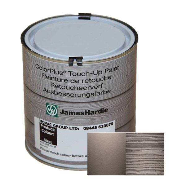 Peinture de retouche ColourPlus pour traitement chant bardage James Hardie - pot de 500 ml - Brun fumé