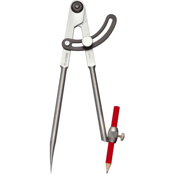 Compas à charnière 1/4 de cercle porte crayon 250 mm