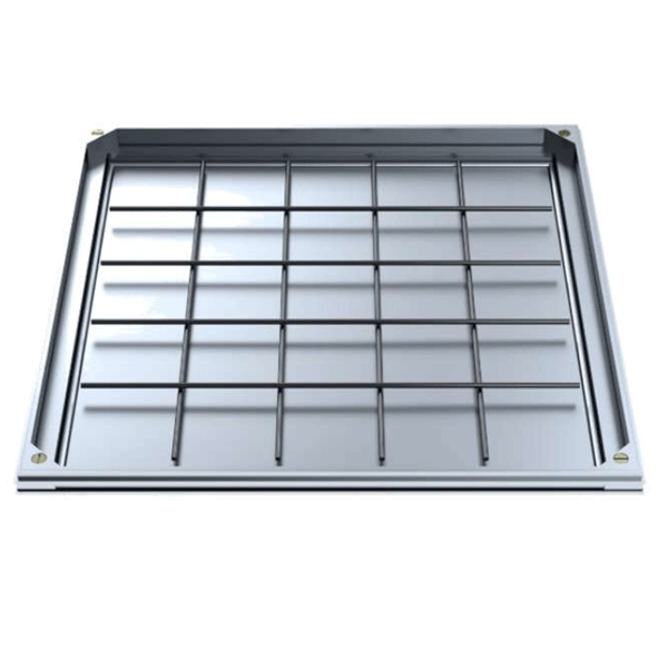 Tampon à remplir de béton ou à paver en aluminium - SOCOLIM TSA70.55 - Simple joint - 820,0 mm x 820,0 mm