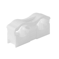 COLLIER DOUBLE POUR TUBE DE D.12 A 22 BLANC