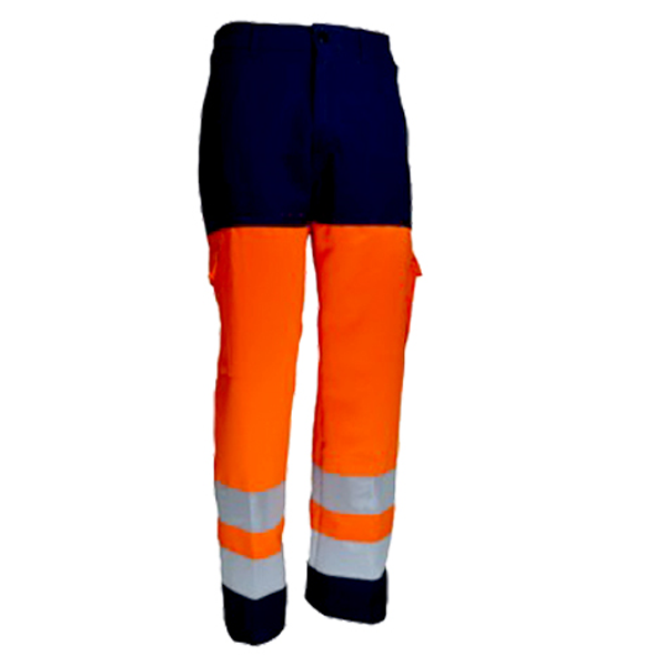 Pantalon haute visibilité Vision II - Marine et orange fluo - Taille 3