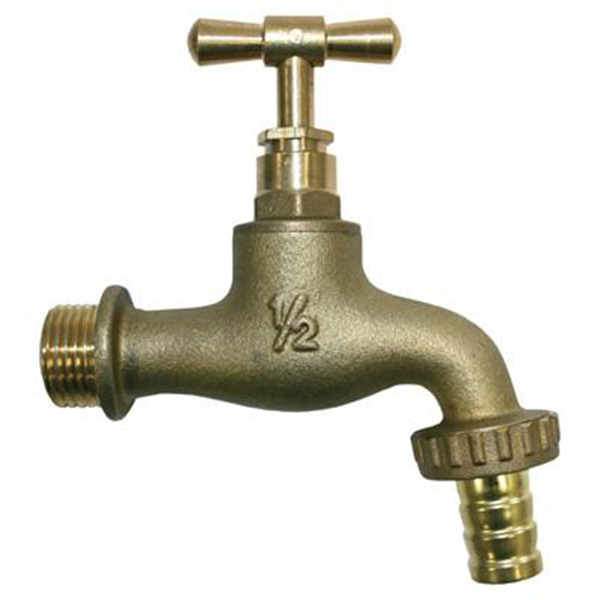 Robinet de puisage à potence brut - Mâle 1/2" - Raccord au nez 3/4