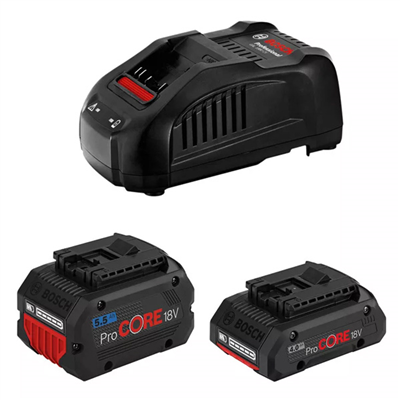 Pack de démarrage Bosch 2 batteries ProCore 18V 4 Ah et 5,5 Ah avec chargeur GAL 1880 CV