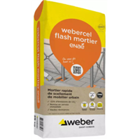 Mortier de scellement de mobilier urbain WEBERCEL FLASH MORTIER ENAE