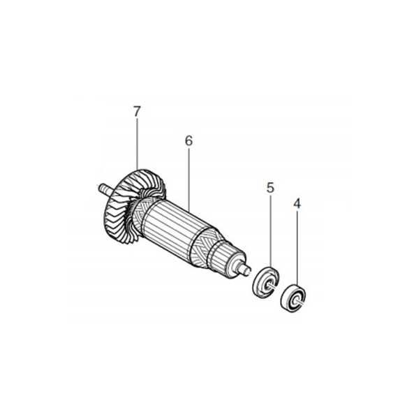 Induit complet pour meuleuse Makita 9555NB