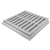 GRILLE DE SOL AVEC CADRE 300 X 300 GRIS CLAIR