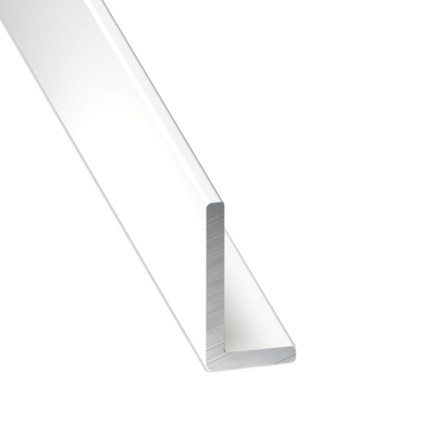 Cornière inégale - Aluminium laqué blanc - 30 x 20 mm - épaisseur 1.5 mm - longueur 1 m