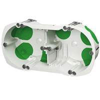 Boîte d'encastrement double étanche à l'air Schneider Multifix Air - IP40 - Ø 67 mm - profondeur 40 mm