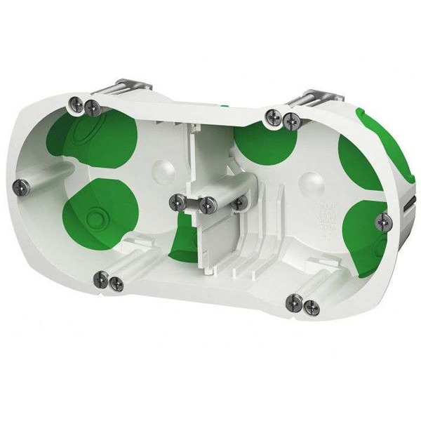 Boîte d'encastrement double étanche à l'air Schneider Multifix Air - IP40 - Ø 67 mm - profondeur 40 mm