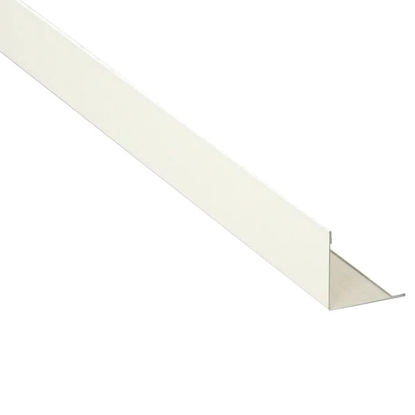 Cornière de rive en L pour plafond suspendu en dalle minérale ou bois - acier laquée blanc - 19 x 24 mm - longueur 3 m