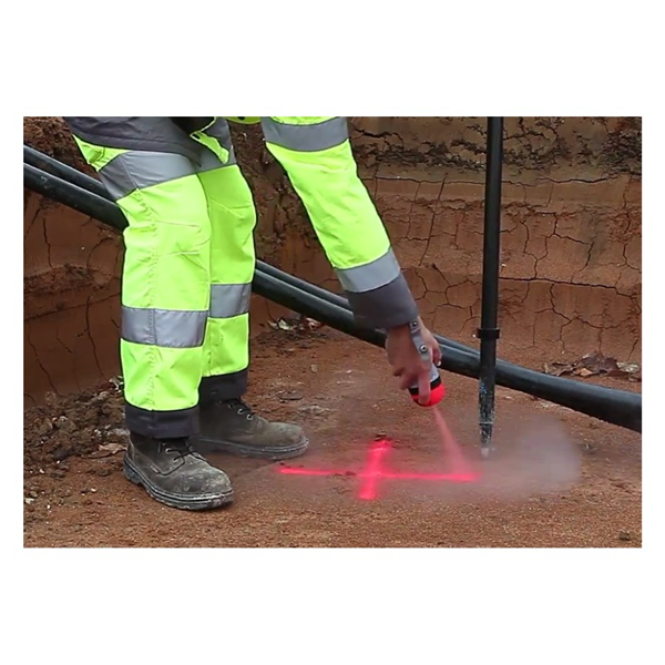 Traceur de chantier FLUO TP durée 12 mois Rouge fluorescent 500ml