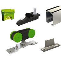 Ensemble rail aluminium et garniture MA 40 pour porte coulissante 40 kg longueur 1.9 m