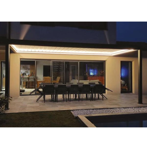 Éclairage LED encastré pour pergola bioclimatique Aluclos 3,00 M x 3,60 M