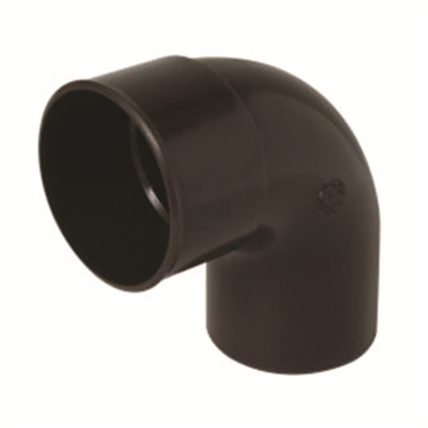 Coude mâle/femelle Nicoll pour tube de descente - Angle 87°30 - Diamètre 80 mm - Techtan Marron