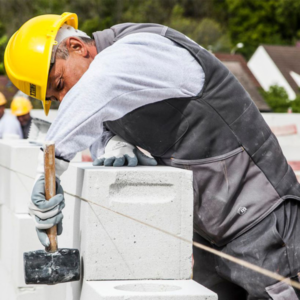 Bloc béton cellulaire lisse avec poignées - Compact 20 Ytong - R = 1,82 m².K/W - 625,0 MM x 250,00 MM - ép. 200,00 MM